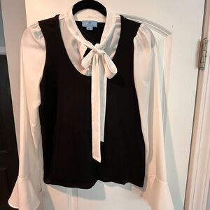 ~CeCe~ Chic Black and White Women's Top